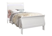 Charlie White Twin Bed - Lara FurnitureTwin Bed