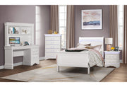 Charlie White Twin Bed - Lara FurnitureTwin Bed