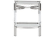 Chaseton Clear/Silver Finish Accent Table - Gate FurnitureTable