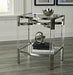 Chaseton Clear/Silver Finish Accent Table - Gate FurnitureTable