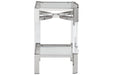 Chaseton Clear/Silver Finish Accent Table - Gate FurnitureTable