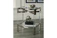 Chaseton Clear/Silver Finish Accent Table - Gate FurnitureTable