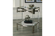 Chaseton Clear/Silver Finish Accent Table - Lara FurnitureTable