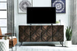 Chasinfield Dark Brown 72" TV Stand - Gate FurnitureTV Stand