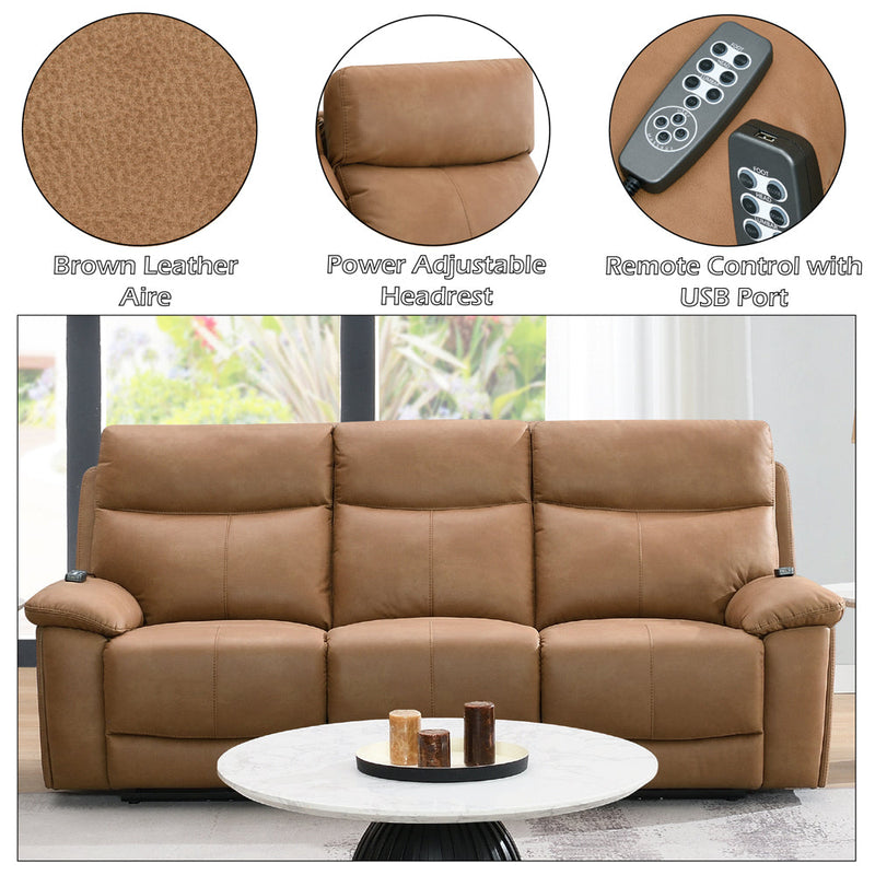Chavis Power Motion Sofa w/USB & Power Headrest - LV05870