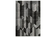 Chayse Black/Gray 5' x 6'7" Rug - Gate FurnitureRugs