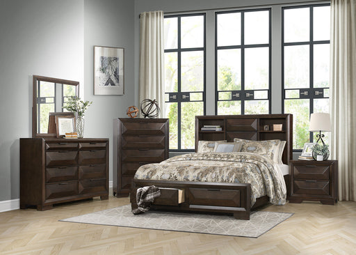Chesky Bookcase Storage Platform Bedroom Set - Lara FurnitureBedroom Set