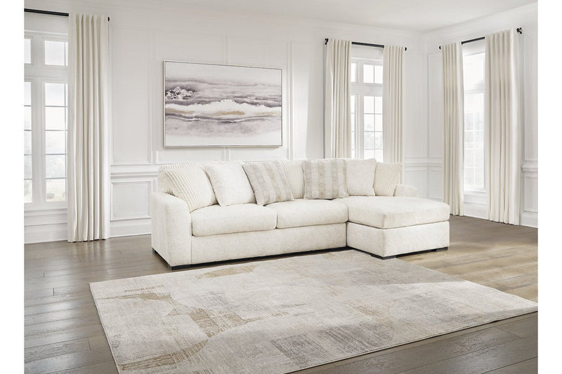 Chessington Ivory 2 - Piece RAF Chaise Sectional - Lara FurnitureSectional