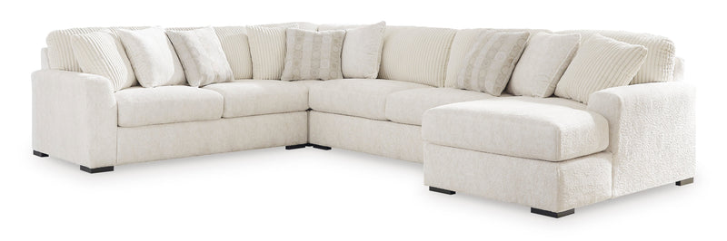 Chessington Ivory 4 - Piece RAF Chaise Sectional - Lara FurnitureSectional