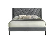 Chevron - Bed, Upholstered, , Gray Full Box: 1 of 1 Each - B190-F-Bed
