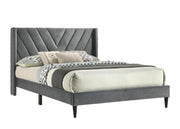 Chevron - Bed, Upholstered, , Gray King Box: 1 of 1 Each - B190-K-Bed