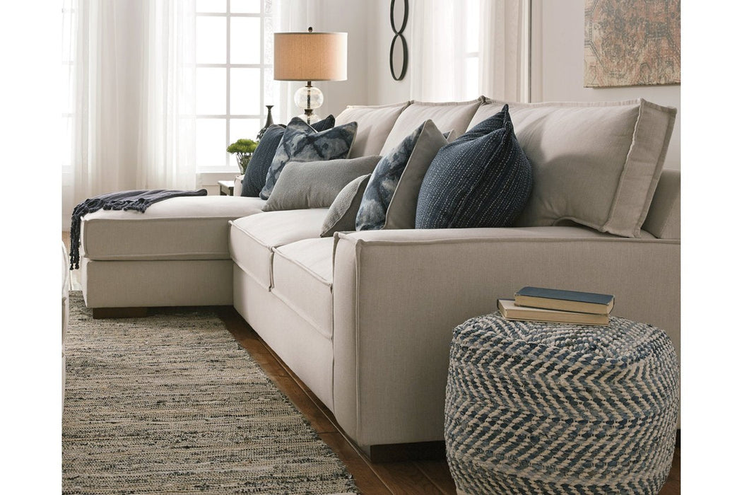 Chevron Blue Pouf - A1000445 - Gate Furniture