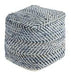 Chevron Blue Pouf - A1000445 - Gate Furniture