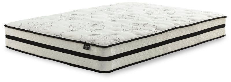 Chime 10 Inch Hybrid 10 Inch Hybrid Mattress with Foundation in White - PKG008812