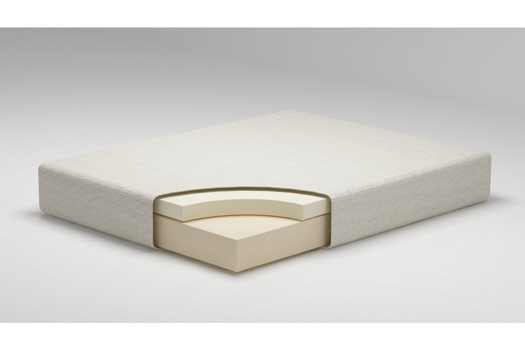 Chime 8 Inch Memory Foam White Queen Mattress in a Box - Gate FurnitureQueen Mattress