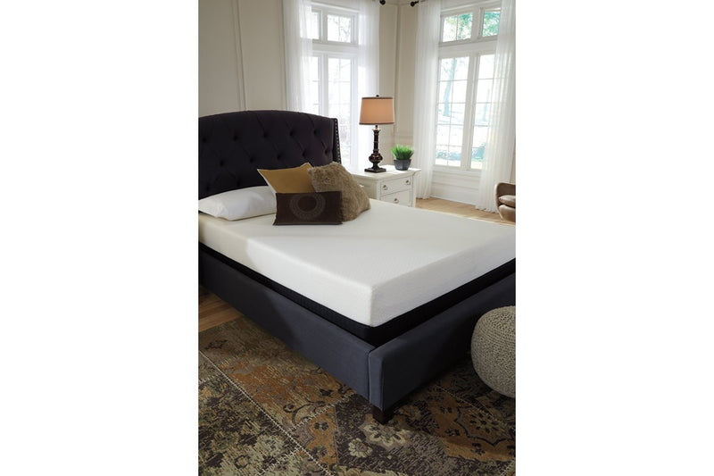Chime 8 Inch Memory Foam White Queen Mattress in a Box - Lara FurnitureQueen Mattress