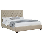 Chloe Upholstered California King Panel Bed Oatmeal - 300007KW