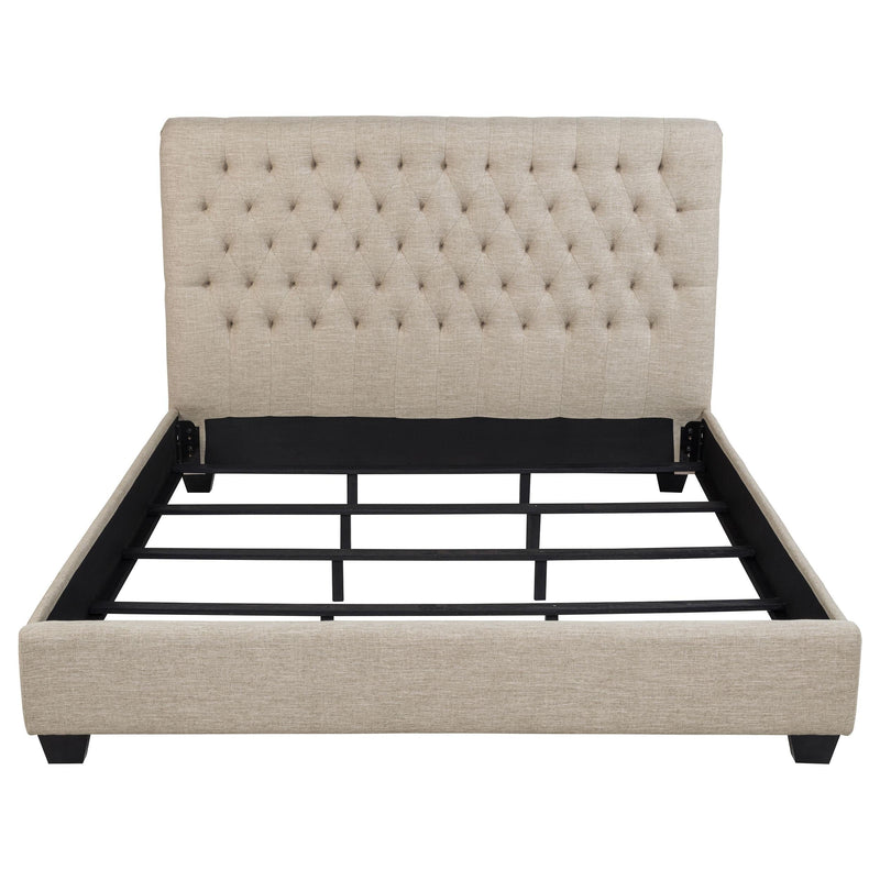 Chloe Upholstered California King Panel Bed Oatmeal - 300007KW