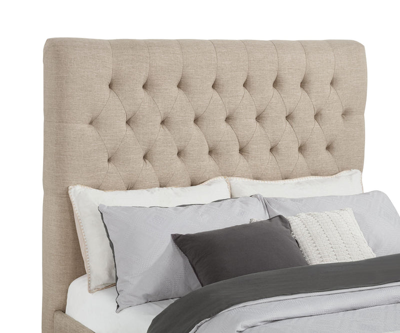 Chloe Upholstered Full Panel Bed Oatmeal - 300007F