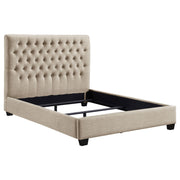 Chloe Upholstered Queen Panel Bed Oatmeal - 300007Q
