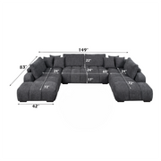 Chosen Sectional Sofa w/6 Pillows - LV02840