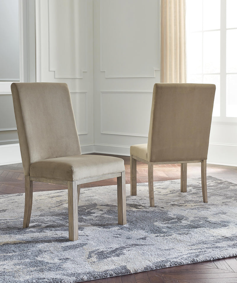 Chrestner Gray/Brown Dining Chair (Set of 2) - D983-01X2