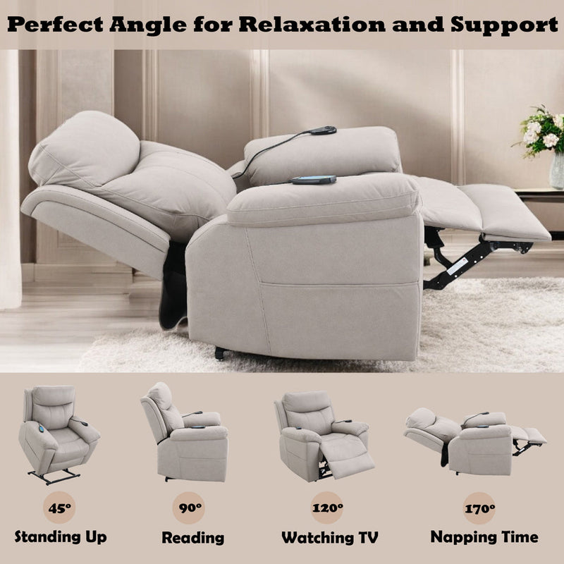 Chriki Power Recliner w/Lift & Heating & Massage - LV04272