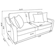 Christine 2-piece Upholstered Sloped Arm Sofa Set Beige - 552061-S2