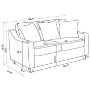 Christine 2-piece Upholstered Sloped Arm Sofa Set Beige - 552061-S2