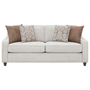 Christine 2-piece Upholstered Sloped Arm Sofa Set Beige - 552061-S2