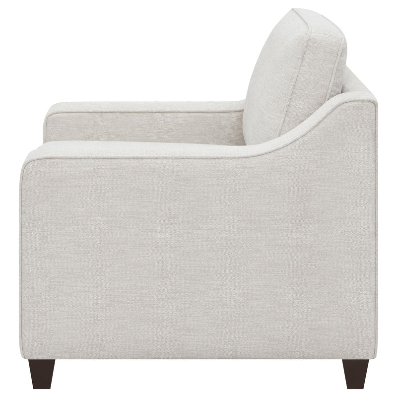 Christine Upholstered Sloped Arm Accent Chair Beige - 552063