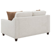 Christine Upholstered Sloped Arm Loveseat Beige - 552062