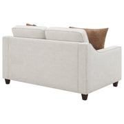 Christine Upholstered Sloped Arm Loveseat Beige - 552062