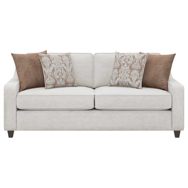 Christine Upholstered Sloped Arm Sofa Beige - 552061