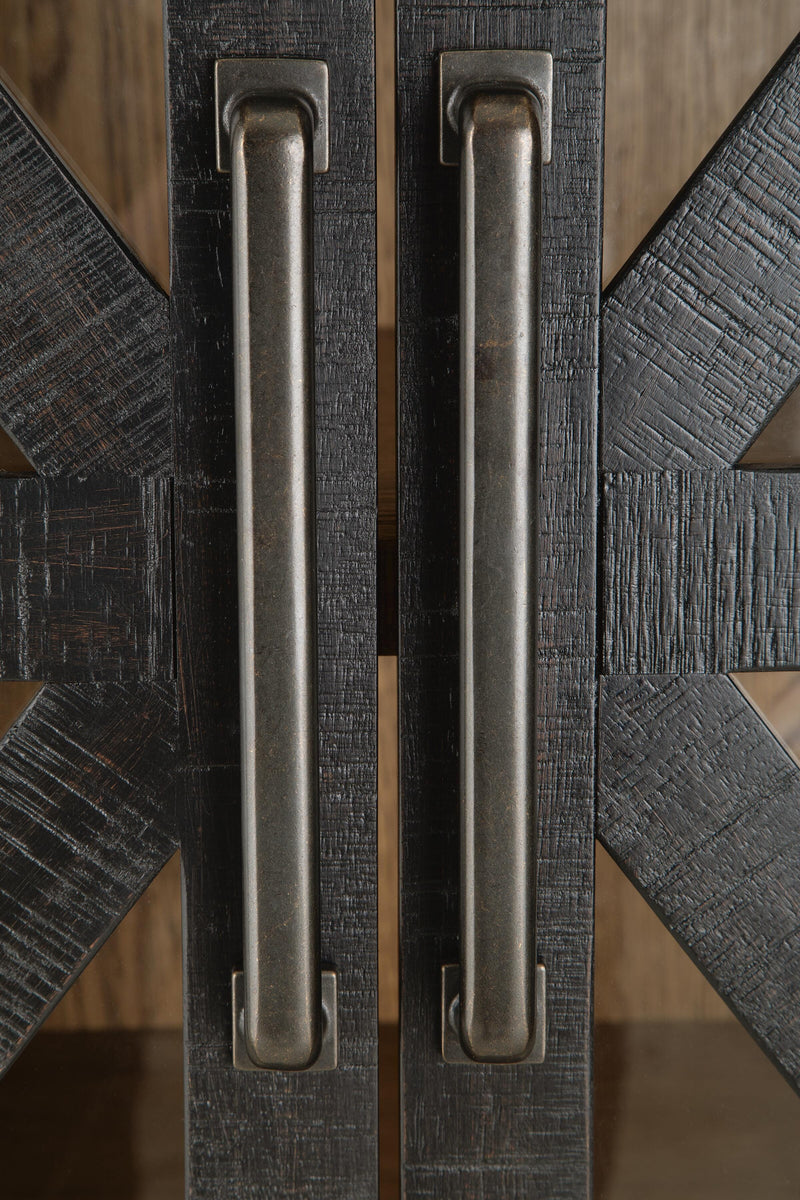Christop Black/Brown Accent Cabinet - A4000728
