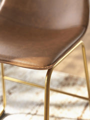 Ciabori Brown/Gold Dining Chair, Set of 2 - PCD373-02