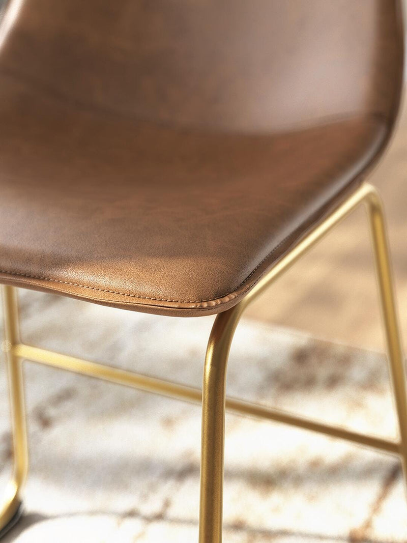 Ciabori Brown/Gold Dining Chair, Set of 2 - PCD373-02