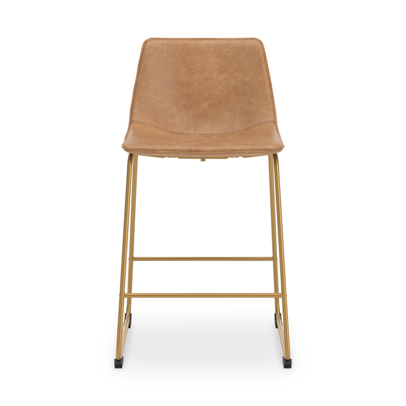 Ciabori Toast/Gold Bar Height Bar Stool, Set of 2 - PCD373-330