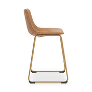 Ciabori Toast/Gold Bar Height Bar Stool, Set of 2 - PCD373-330