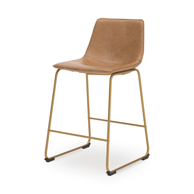 Ciabori Toast/Gold Bar Height Bar Stool, Set of 2 - PCD373-330