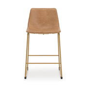 Ciabori Toast/Gold Counter Height Barstool, Set of 2 - PCD373-324