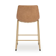 Ciabori Toast/Gold Counter Height Barstool, Set of 2 - PCD373-324