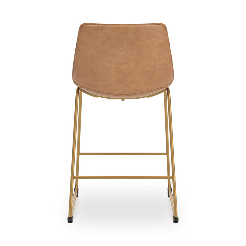 Ciabori Toast/Gold Counter Height Barstool, Set of 2 - PCD373-324