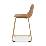 Ciabori Toast/Gold Counter Height Barstool, Set of 2 - PCD373-324