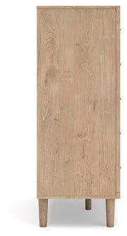 Cielden Queen Upholstered Bed with Roll Slats, Dresser, Mirror, Chest and Nightstand in Soft Gray - PKG022908