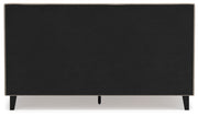 Cielden Soft Gray California King Upholstered Bed with Roll Slats - B1199-94