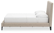 Cielden Soft Gray Full Upholstered Bed with Roll Slats - B1199-72