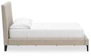 Cielden Soft Gray Full Upholstered Bed with Roll Slats - B1199-72