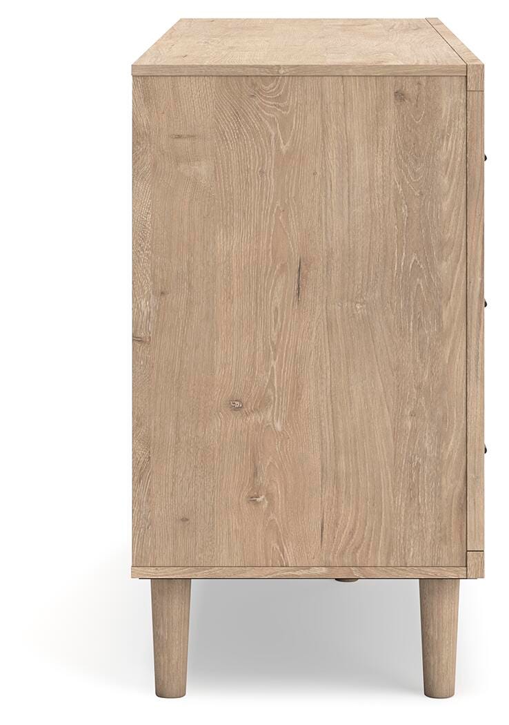 Cielden Two-tone Queen Upholstered Bed, Dresser and 2 Nightstands - B1199B20