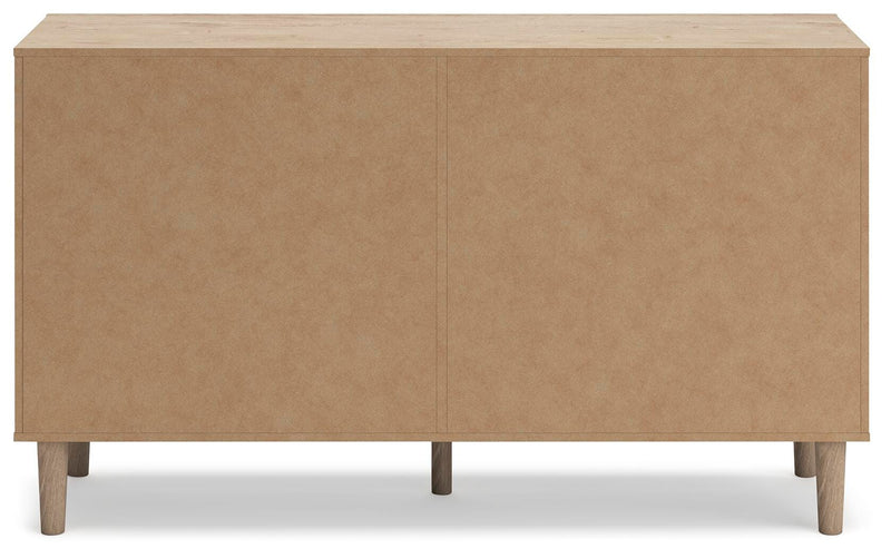 Cielden Two-tone Queen Upholstered Bed, Dresser and 2 Nightstands - B1199B20